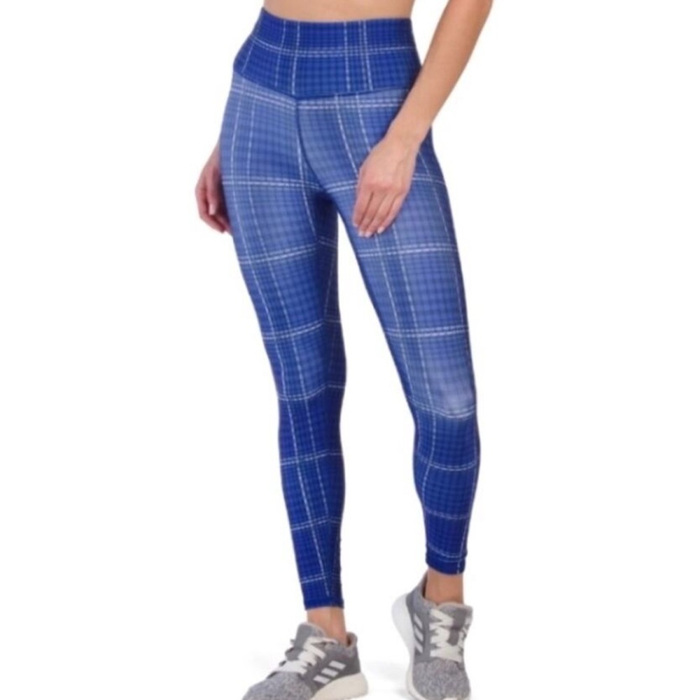 Terez High Waist Plaid Tall Band Leggings.